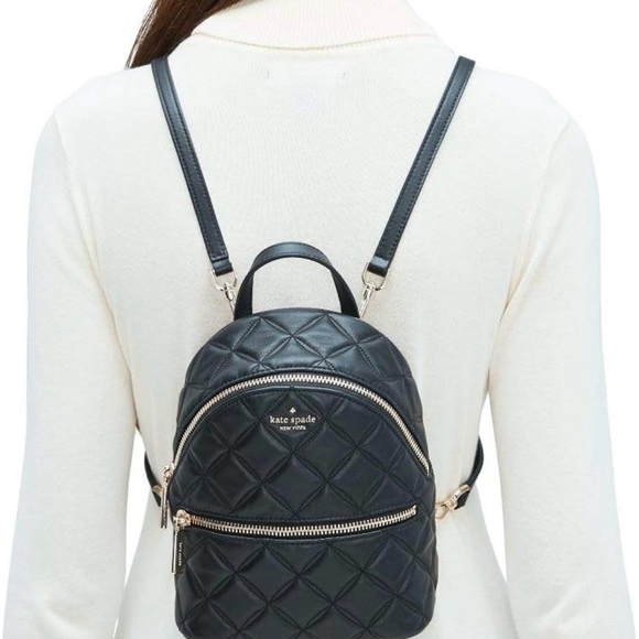 PERFECT GIFT - Kate Spade Mini Backpack Black - Used 1 time. - Picture 2 of 5